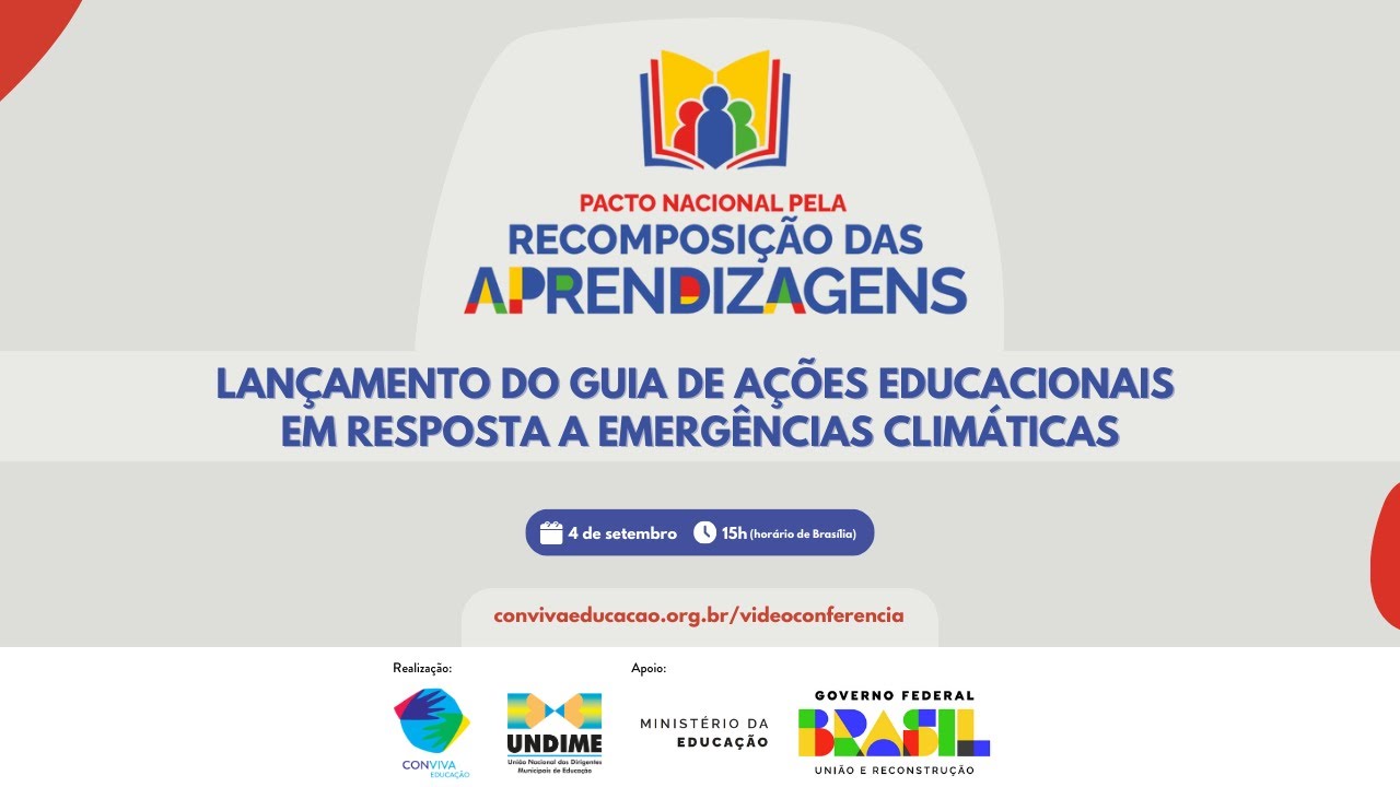Lançamento do Guia de Ações Educacionais em Resposta a Emergências Climáticas