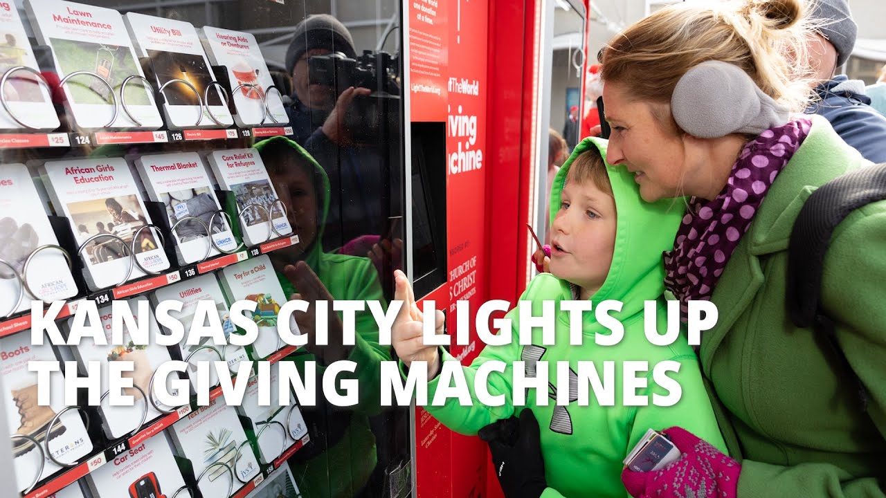 The First of the Christmas Season’s Light the World Giving Machines Open in Kansas City