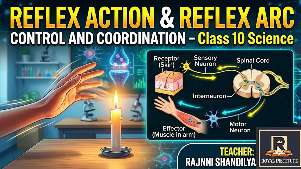 Reflex Action & Reflex Arc | Control and Coordination | Class 10 Science | Rajnni shandilya 