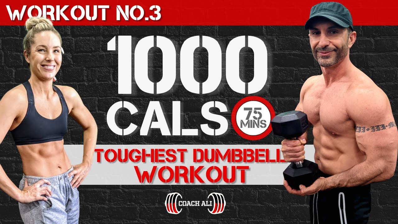 1000 Cals: SUMMER BODY WORKOUT 💪 Full Body Dumbbell Workout Supersets - 1000 calories with Coach Ali