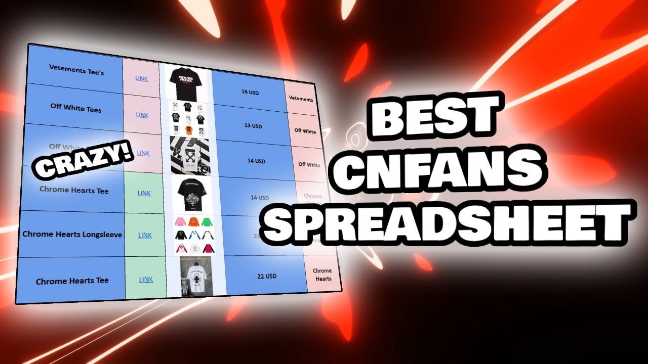 THE BEST CNFANS SPREADSHEET! (2025)