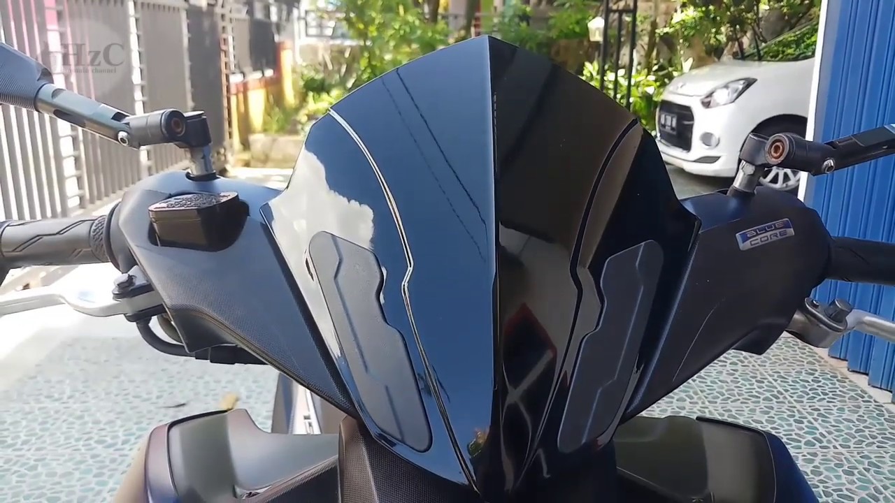 Bikin Aerox jadi Keren-Hasil Pemasangan Visor TGP dan winglet GP untuk Motor Yamaha Aerox/NVX 155cc