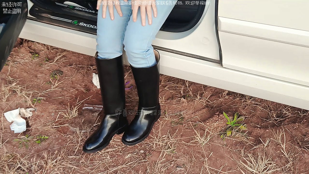 Waterproof test of black boots and white socks(130)(NE)(Full video 29m 10s)