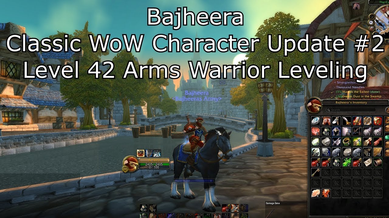 Bajheera - Classic WoW Level 42 Warrior Update: Gear, Talents, Addons & Macros! :D