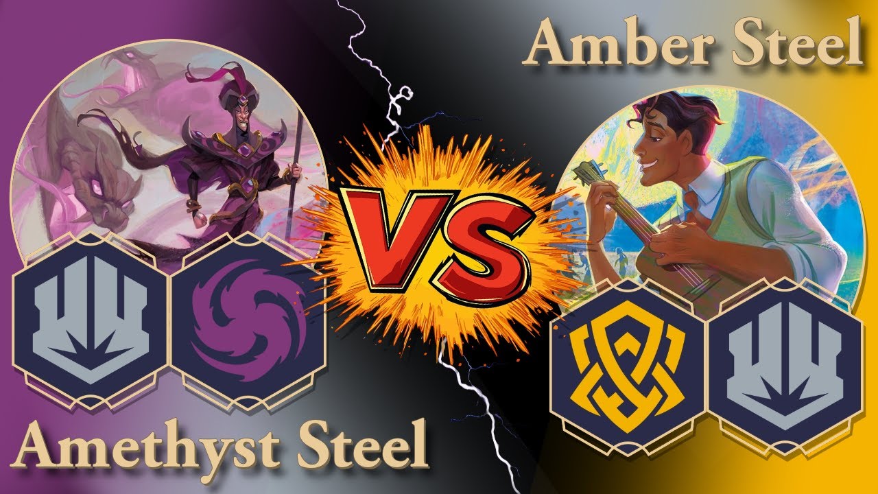 Amethyst Steel Jafar vs. Amber Steel Steelsong in Disney Lorcana!