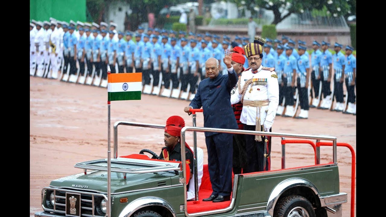Ceremony at the Forecourt after the Assumption of Office by President of India, Shri Ram Nath Kovind