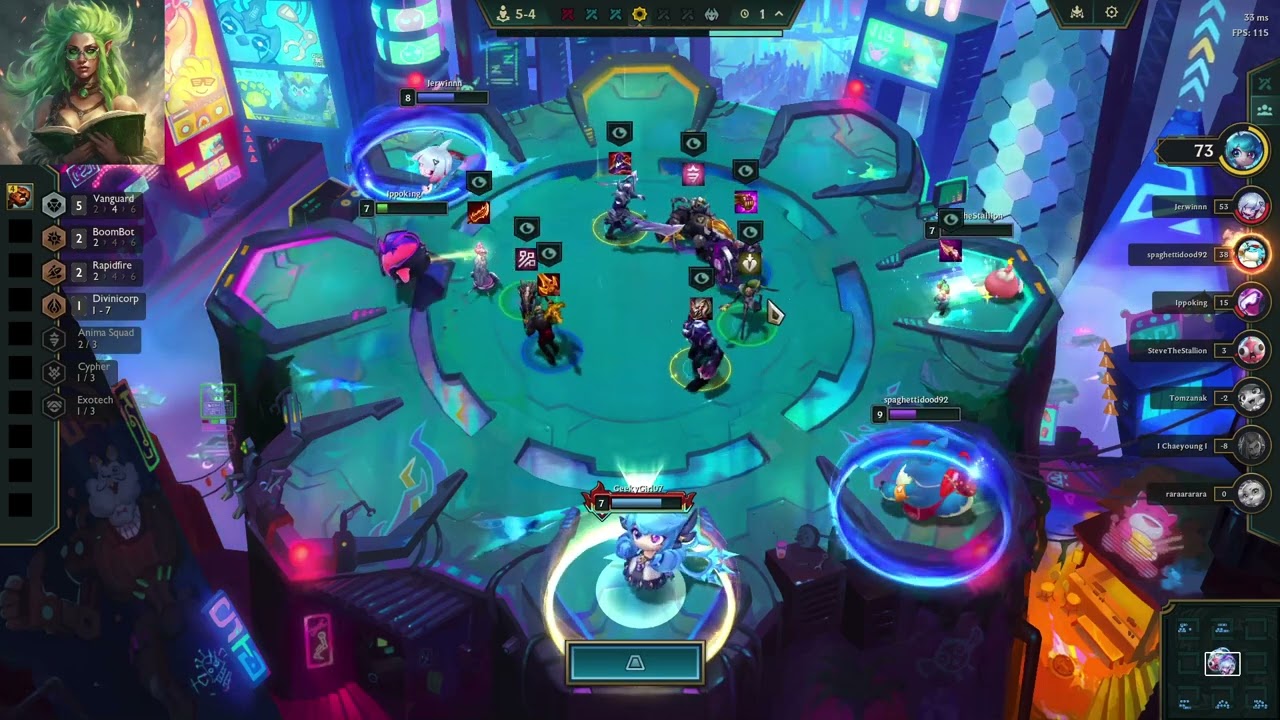 Ranked TFT Set 14 Plat II: Kogmaw and Anima Squad Vi (Solo Que)