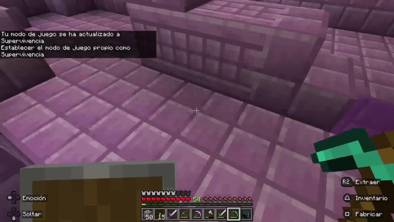 Jugando Minecraft