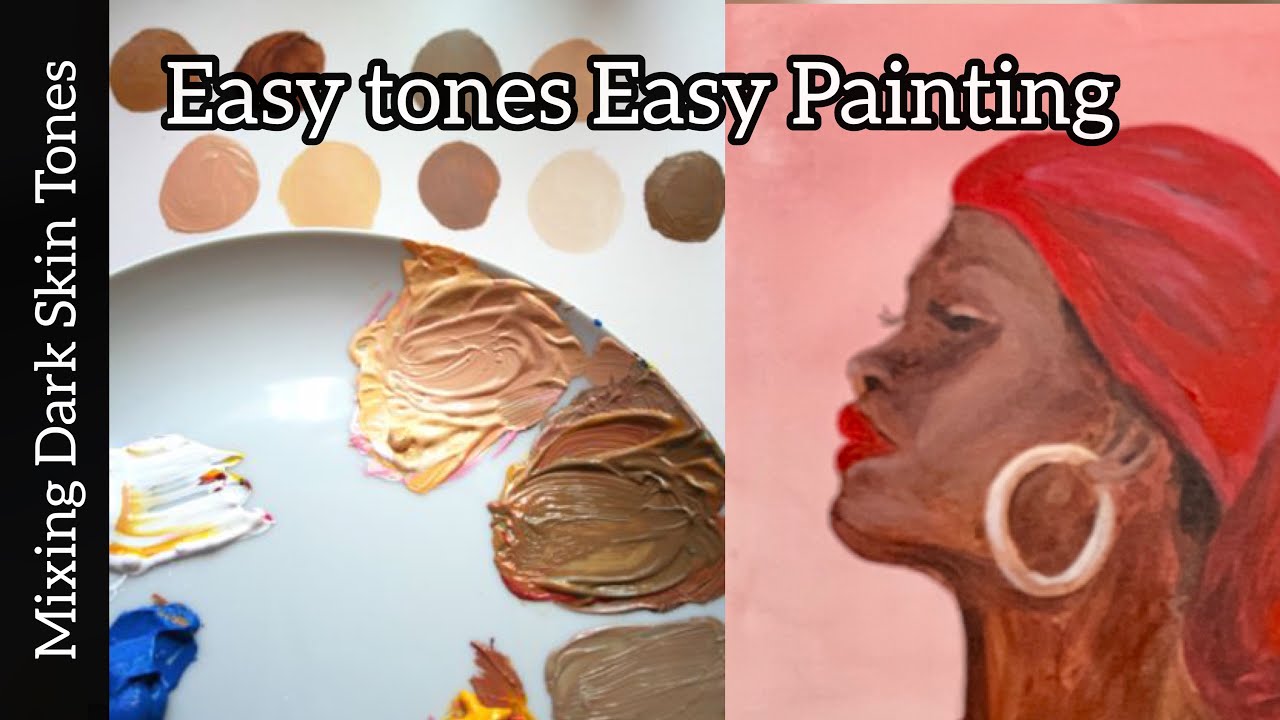COLOR THEORY - How to Paint Dark Skin Tones Mixing dark skin tones acrylic