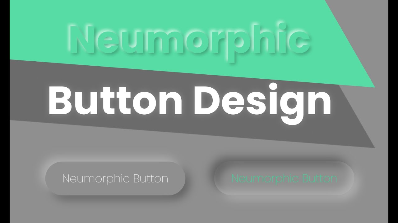 Neumorphic Button Tutorial | Pure HTML5 CSS3