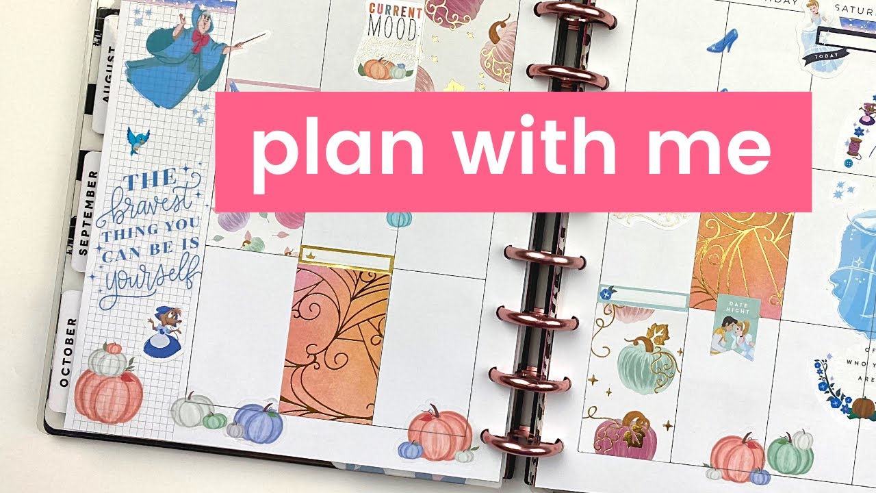 DISNEY Plan with me in The Happy Planner - Princess & Pumpkins