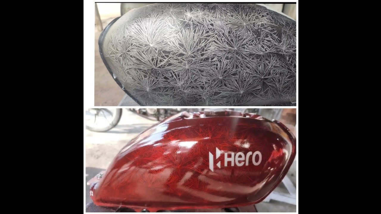 splendor bike ki tanki par crystal painting // crystal effect //art😌😌