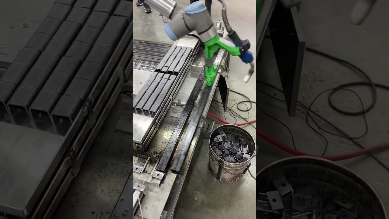 QOC Robotics: UR Robot's Precision Part Loading, Welding, and Stacking
