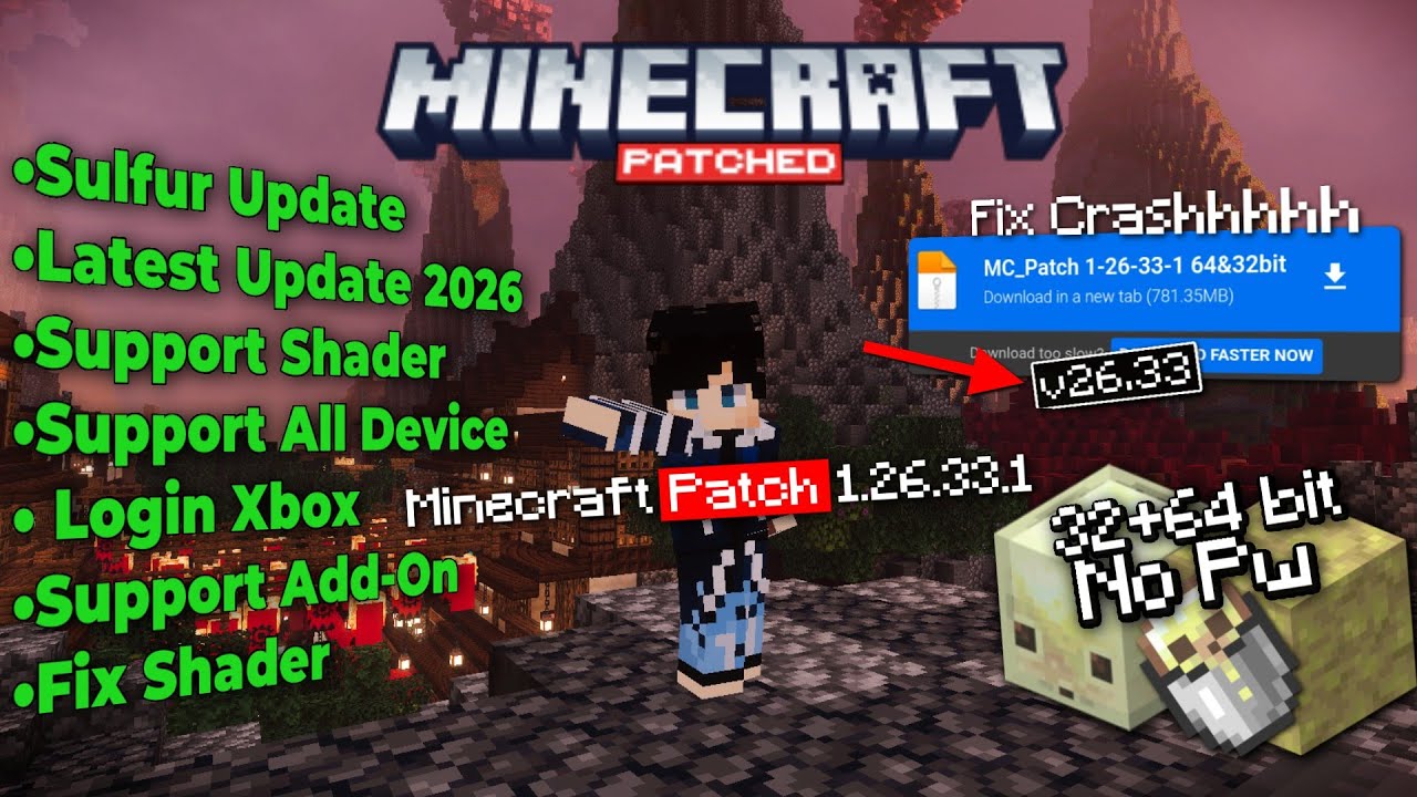Minecraft Patch Terbaru 1.26.33.1 | Review Sulfur Update | Minecraft Patch Versi Terbaru 1.26.33