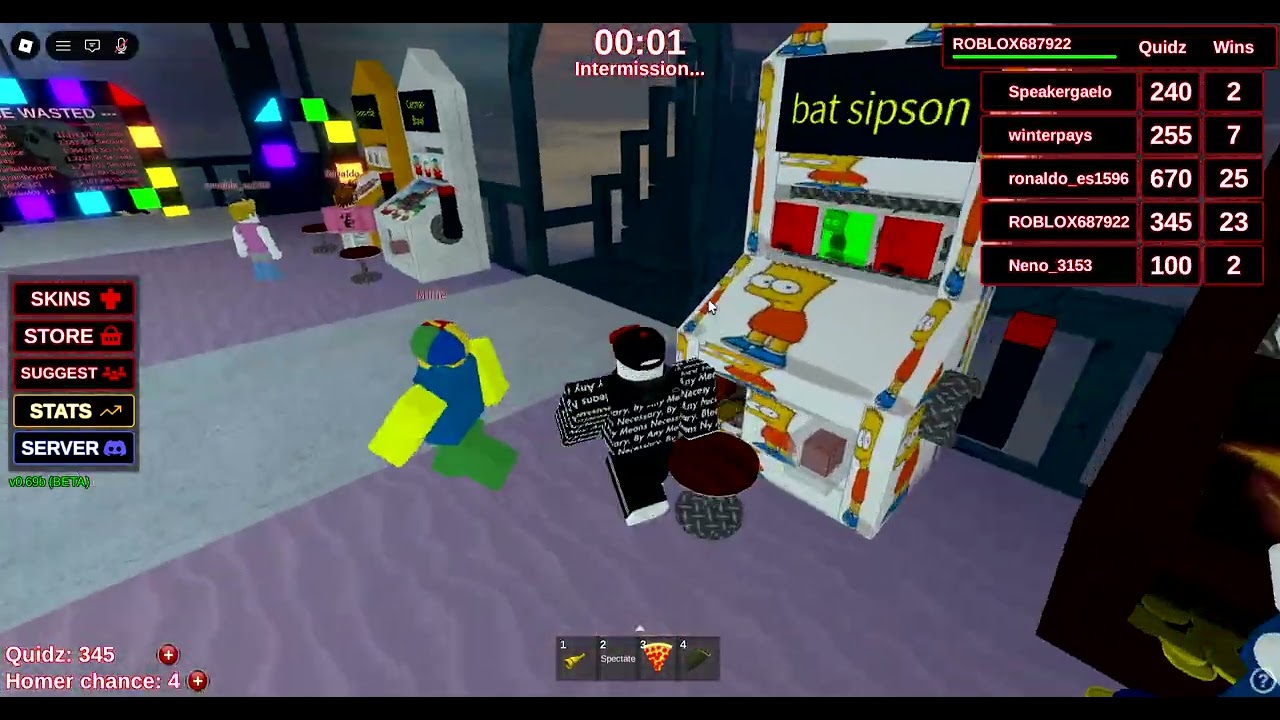 Playing Roblox you Vs homer for the third time