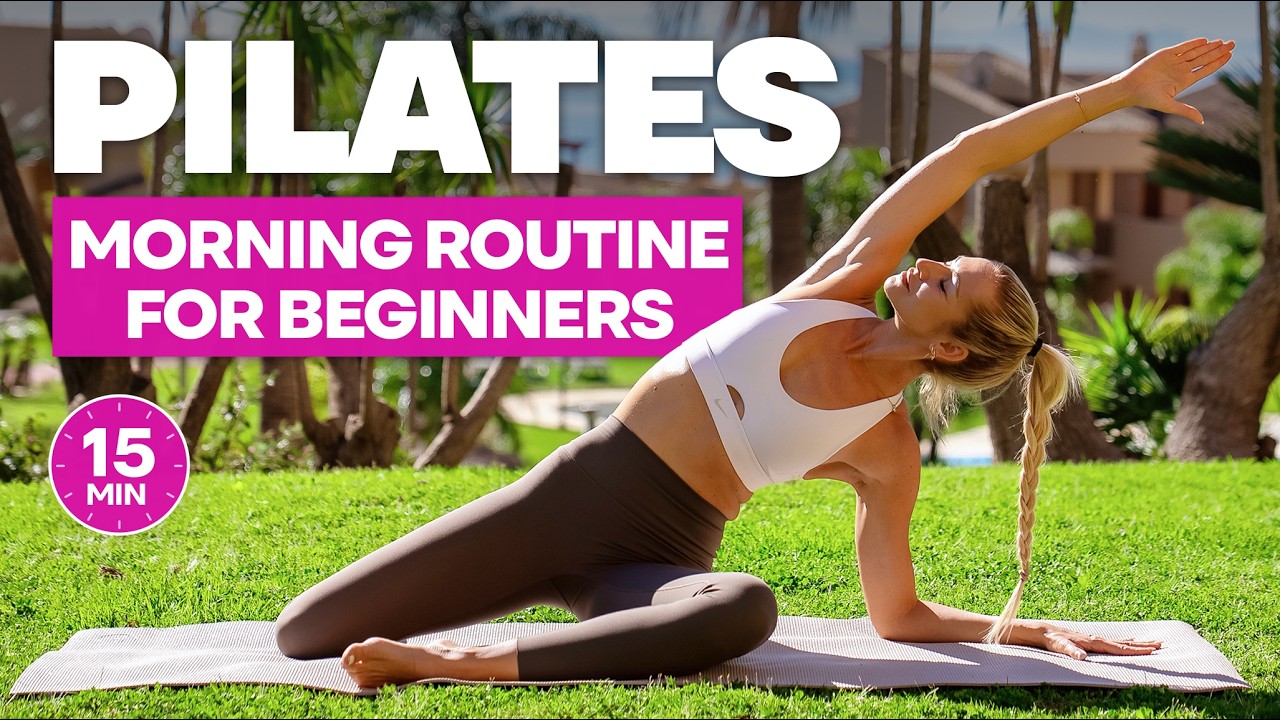 15 MIN MORNING PILATES | Workout for Beginners (No Equipment)