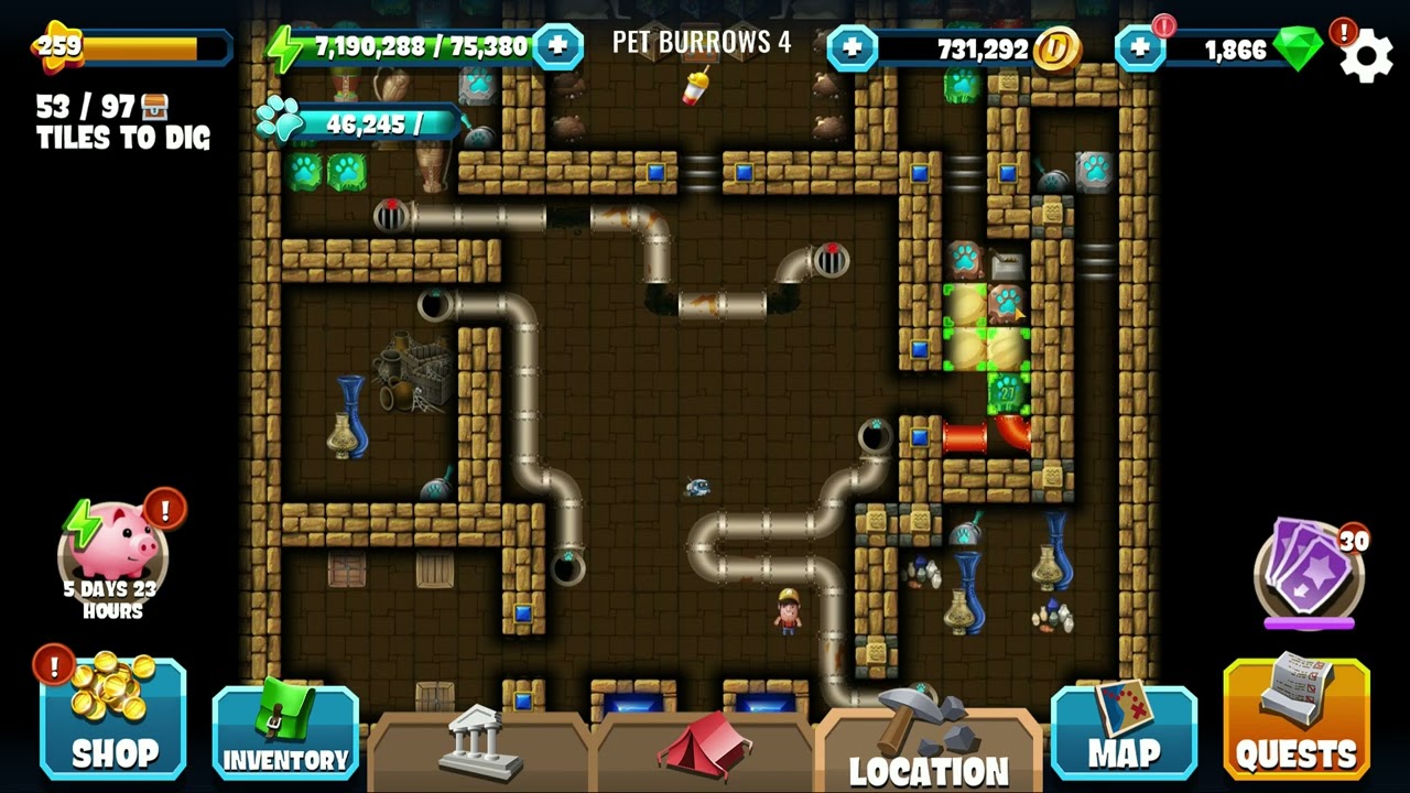 Pet Burrows 4 | Caesar and Cleopatra #12 | Diggy's Adventure