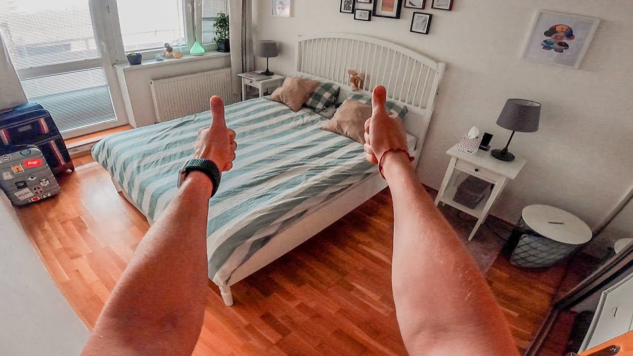 Cleaning my messy Bedroom after good sleep ( POV GoPro video )