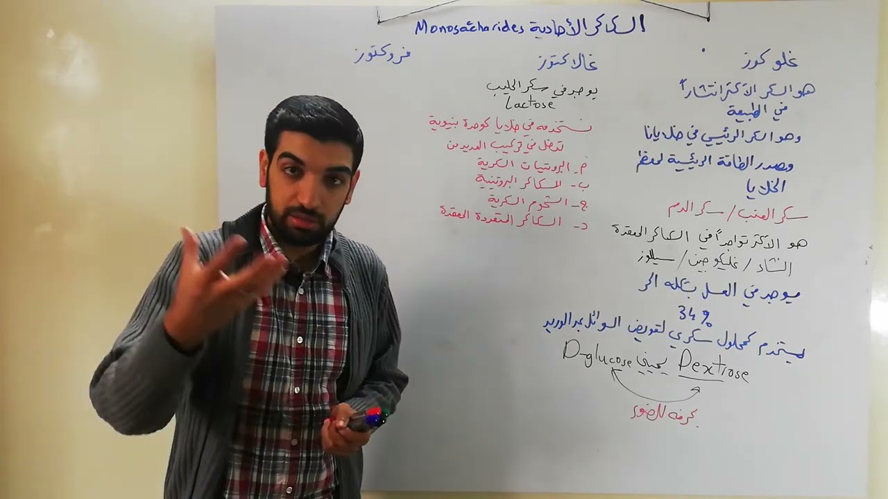 خواص بعض السكريات الأحادية المهمة
