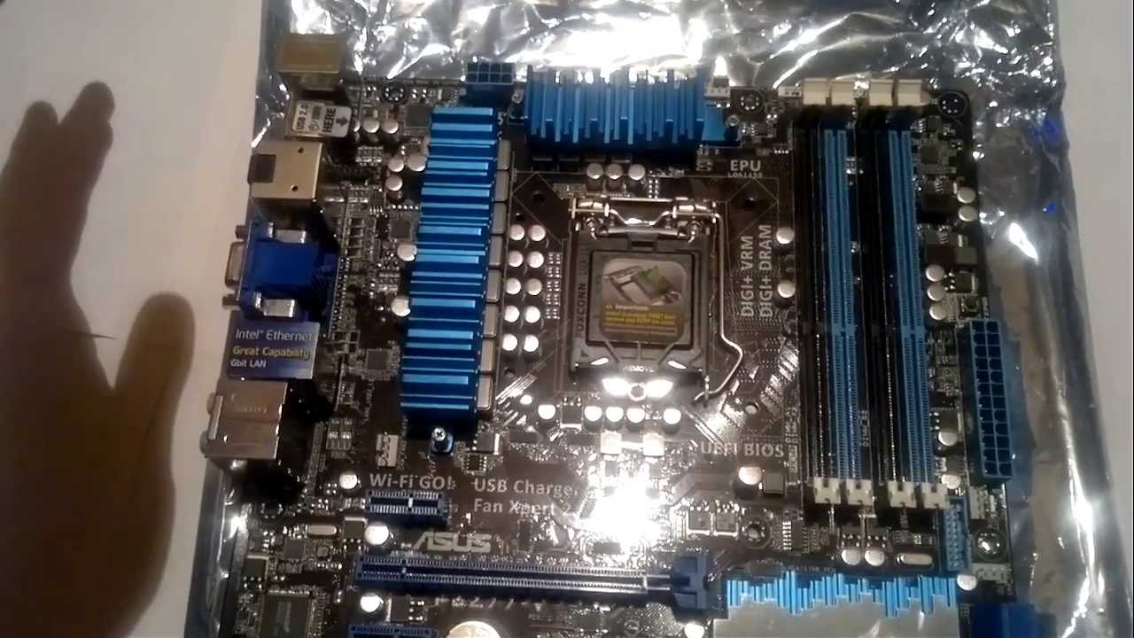 Сборка игрового компьютера. Материнская плата Asus P8Z77-V LGA-1155