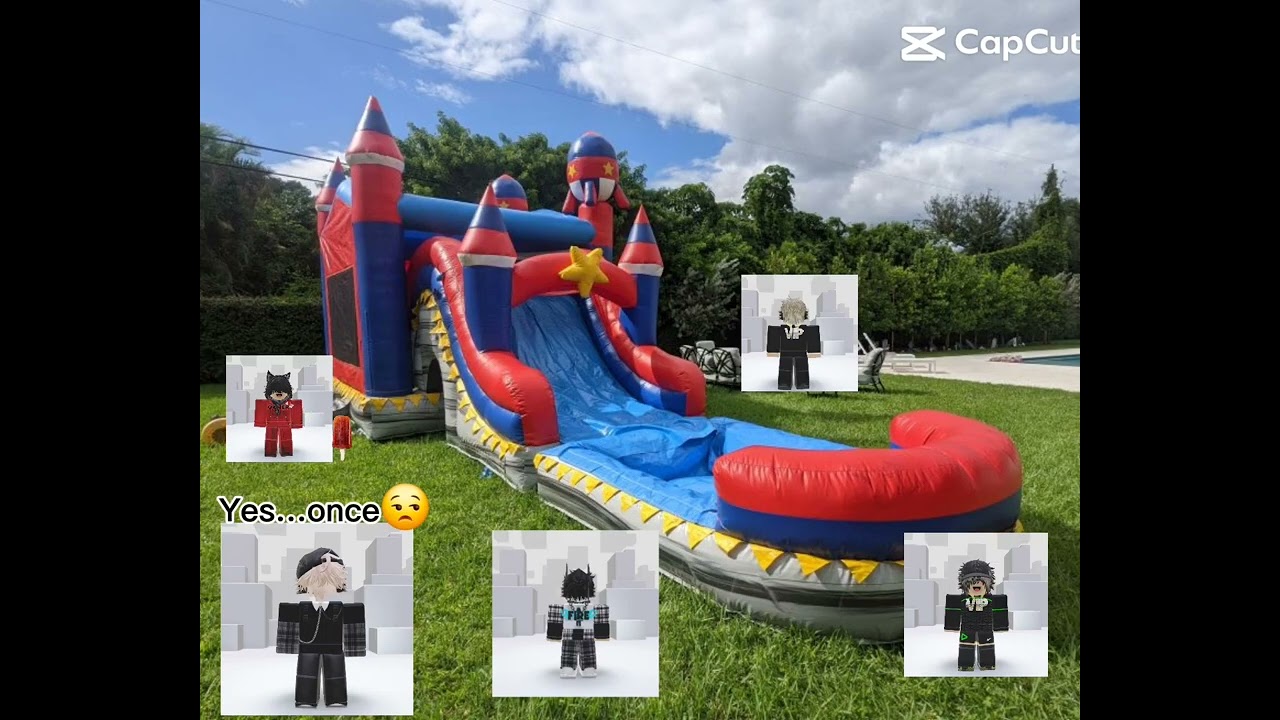 Hi guys today I'm recording the slide with roblox avatar enjoy