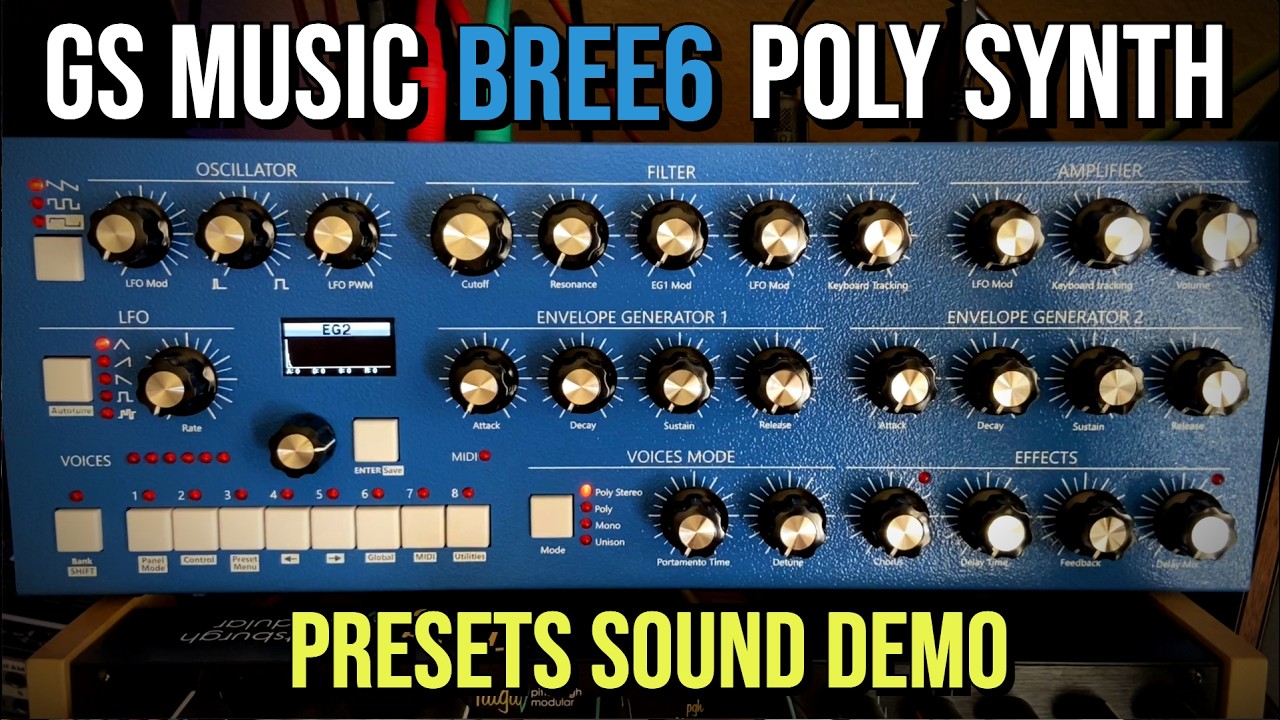 GS Music Bree6 Polyphonic Analog Synthesizer - Presets Sound Demo [SOUND ONLY]