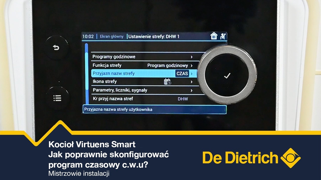 Virtuens Smart - Konfiguracja programu czasowego c.w.u. (SCB10, DHW1) | Mistrzowie Instalacji