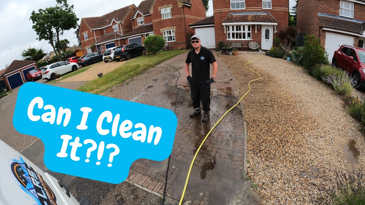 Jet Washing This Driveway With Poor Leveling