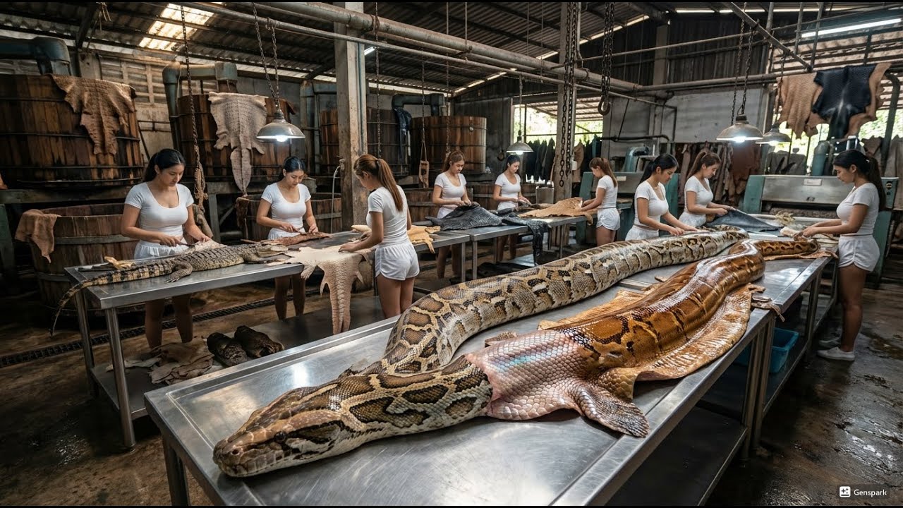 Inside the Exotic Snake Leather Tannery — How Reptile Skin Becomes Luxury Fashion Goods
