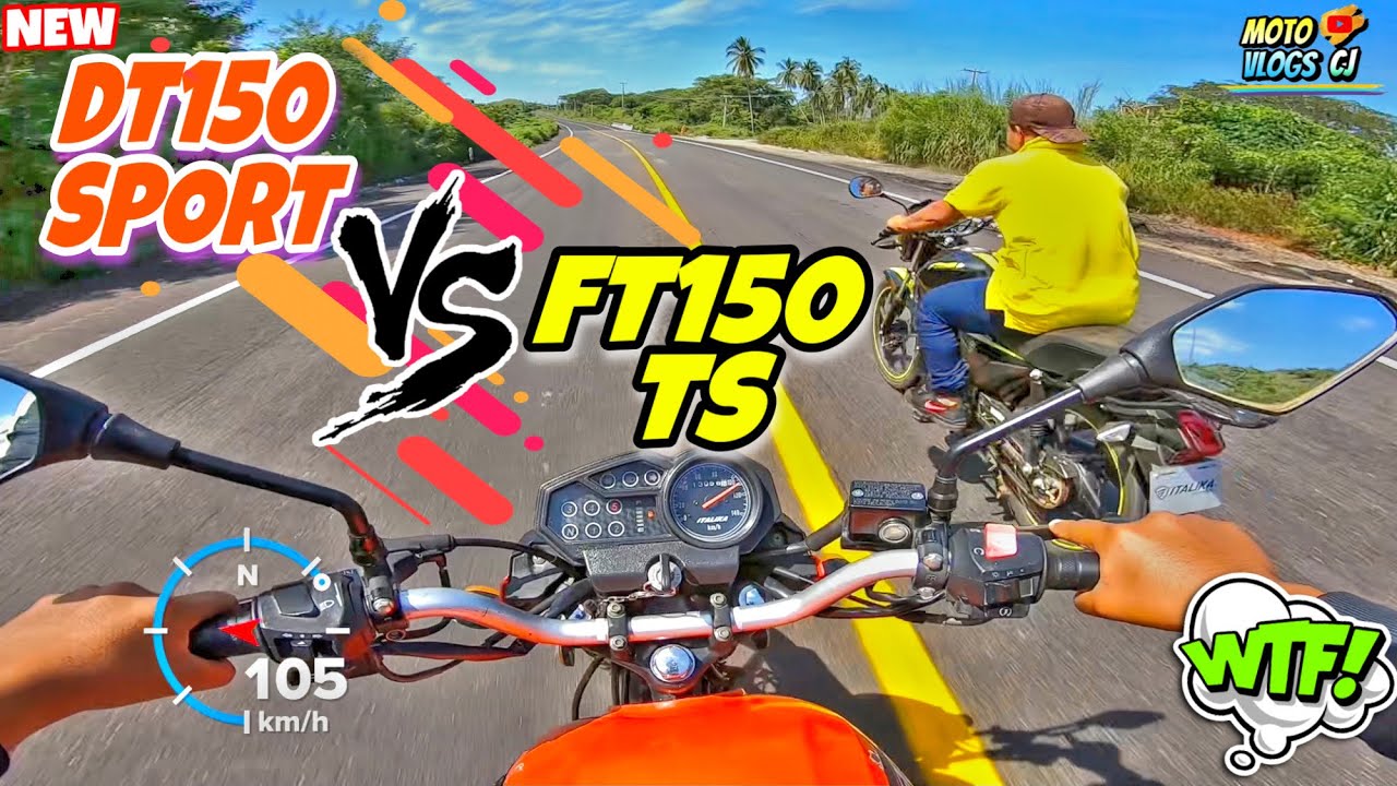 🔥DT 150 Sport  VS  FT 150ts ✅🔥/ Me ganó? CARRERA ÉPICA | Moto Vlogs CJ