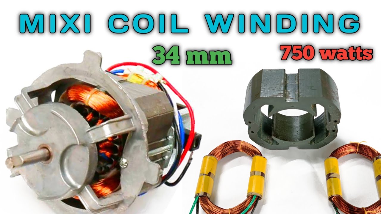 Mixi motor winding|34 mm Mixer grinder field coil winding|Mixer grinder winding connection