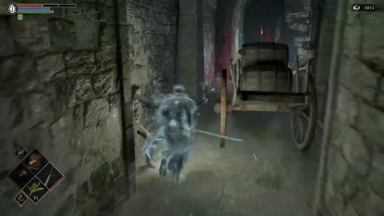 jogando demon souls