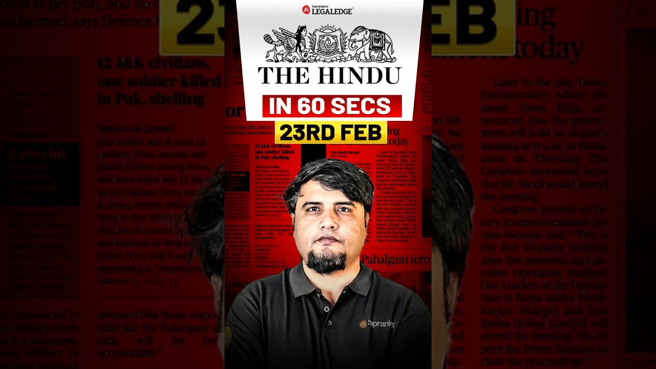 The Hindu in 60 secs #thehindu #currentaffairs #clat2027 #clat