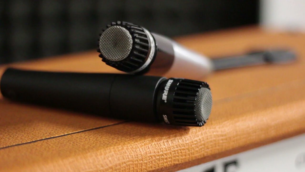 Shure SM57 vs. Unidyne III 545 vintage dynamic microphone comparison