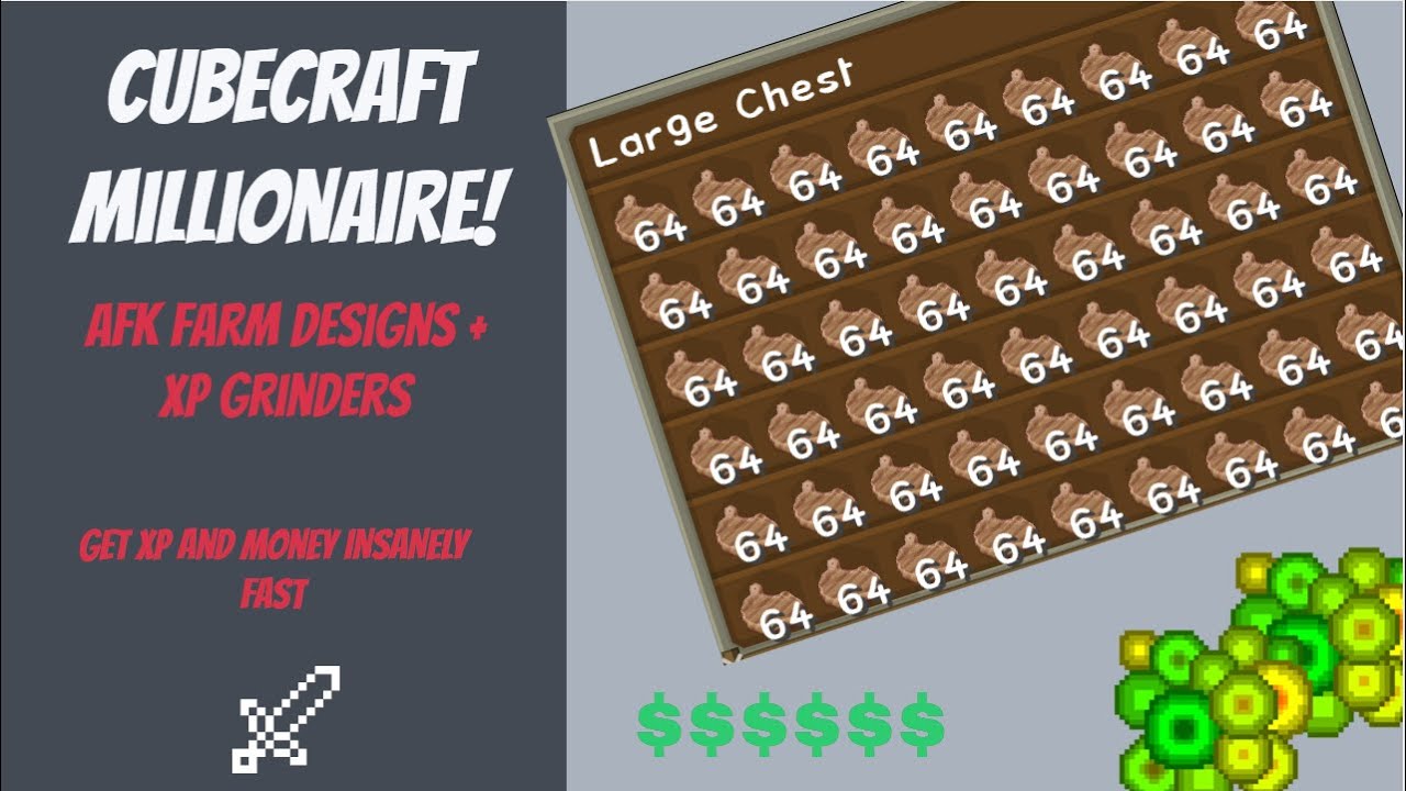 Minecraft CubeCraft Skyblock (Bedrock) AFK Mob Farm + XP Farm Overviews. Tons of XP and $$$!