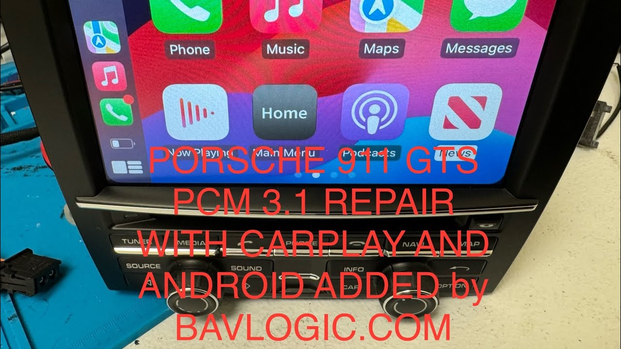 PORSCHE 911 GTS 2016 PCM 3.1 REPAIR AND CARPLAY INSTALLATION BY BAVLOGIC.COM