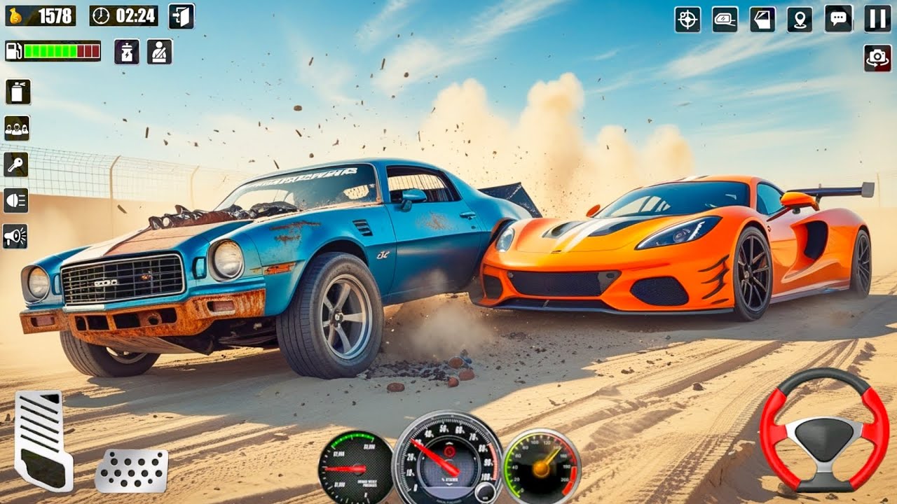 Sports and Rally Cars Demolition Derby 4 Battle Arena Simulator - Android Gameplay.
