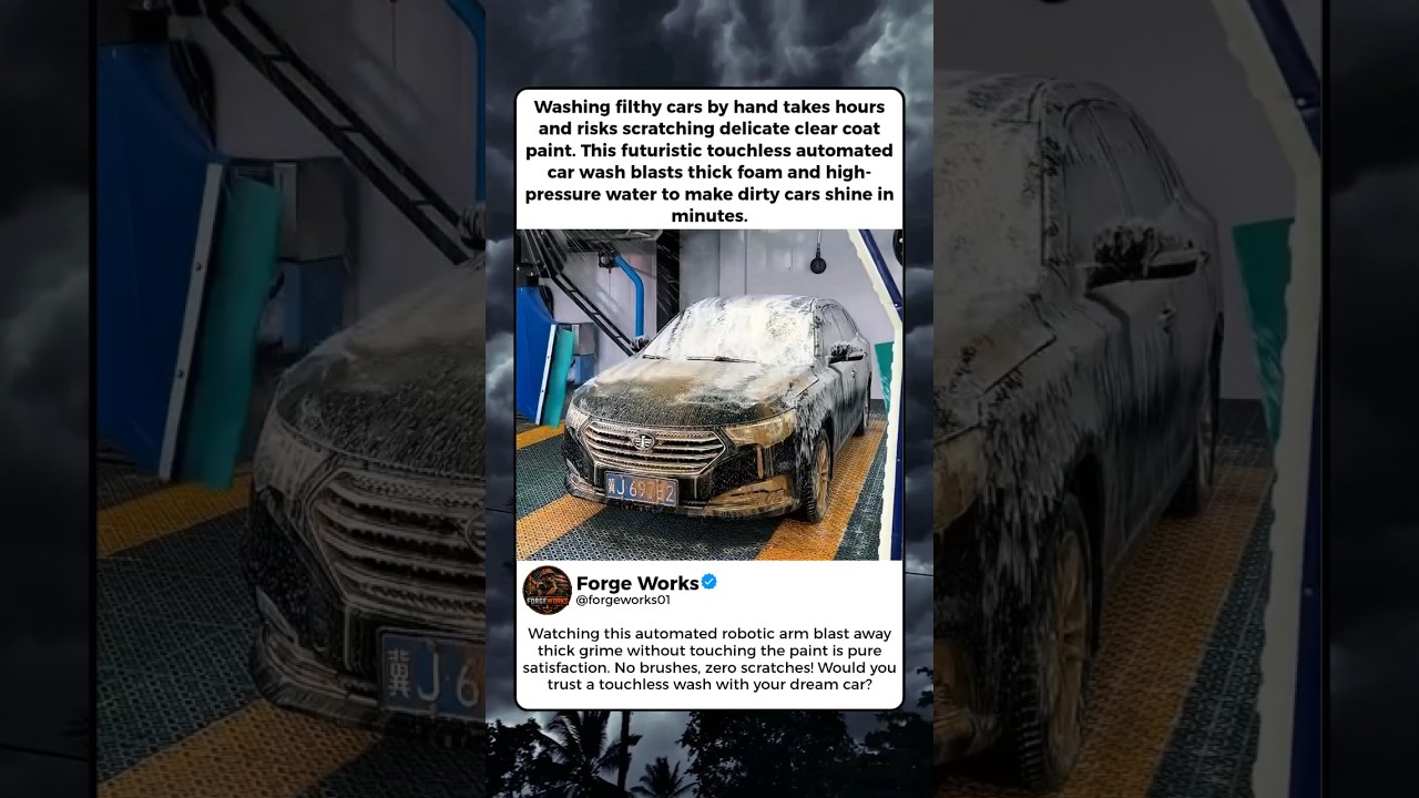 ​GENIUS TOUCHLESS ROBOTIC CAR WASH BLASTS AWAY GRIME INSTANTLY