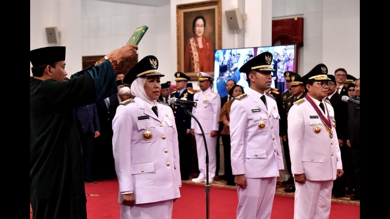 Pelantikan Gubernur dan Wakil Gubernur Jawa Timur serta Gubernur Jambi