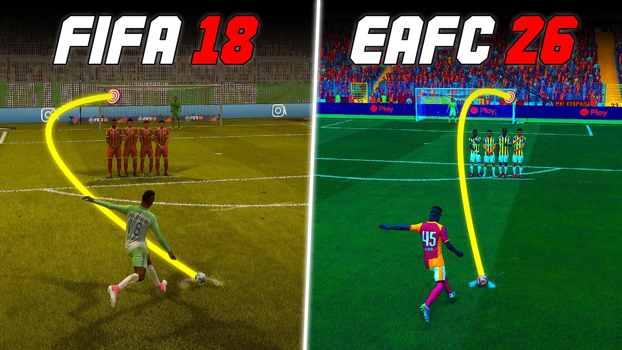 Victor Osimhen Freekick in Every FIFA | FIFA 18 - EAFC 26 |