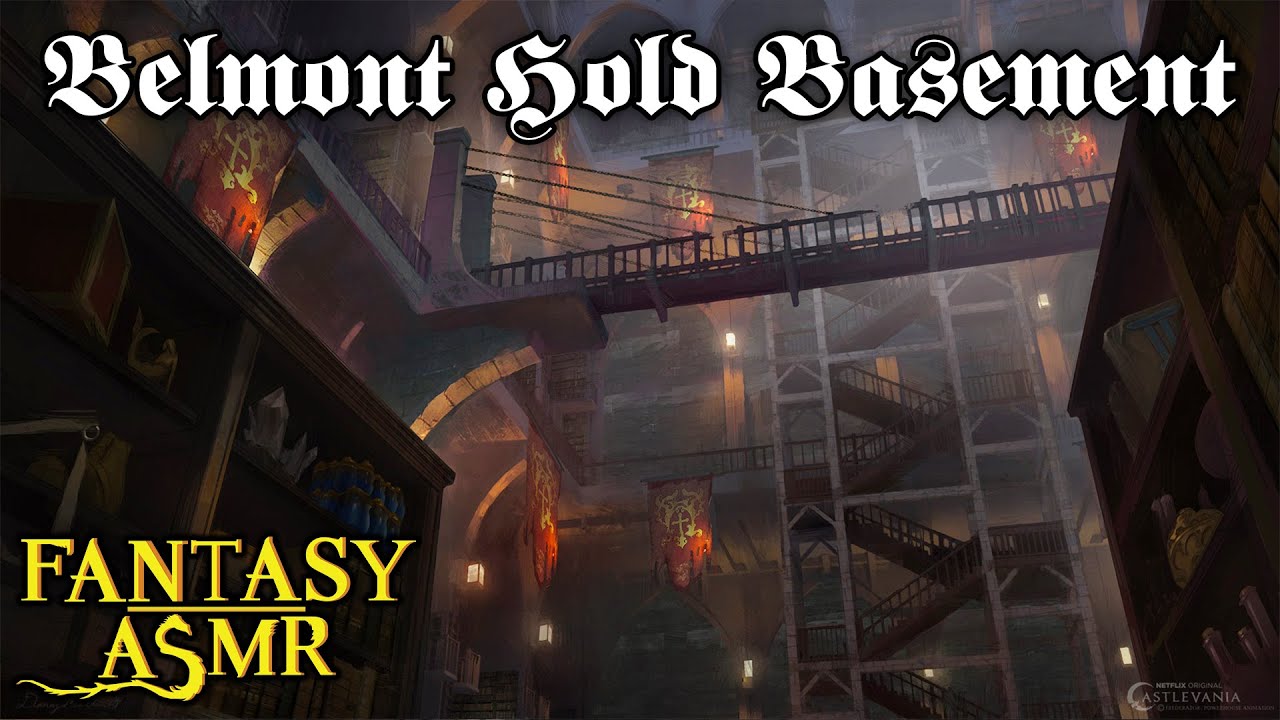 🔥 Ambience ASMR | Belmont Hold Basement 🛡 Cozy Fire, Writing (🧛‍♂️Castlevania inspired ASMR🧛‍♀️)