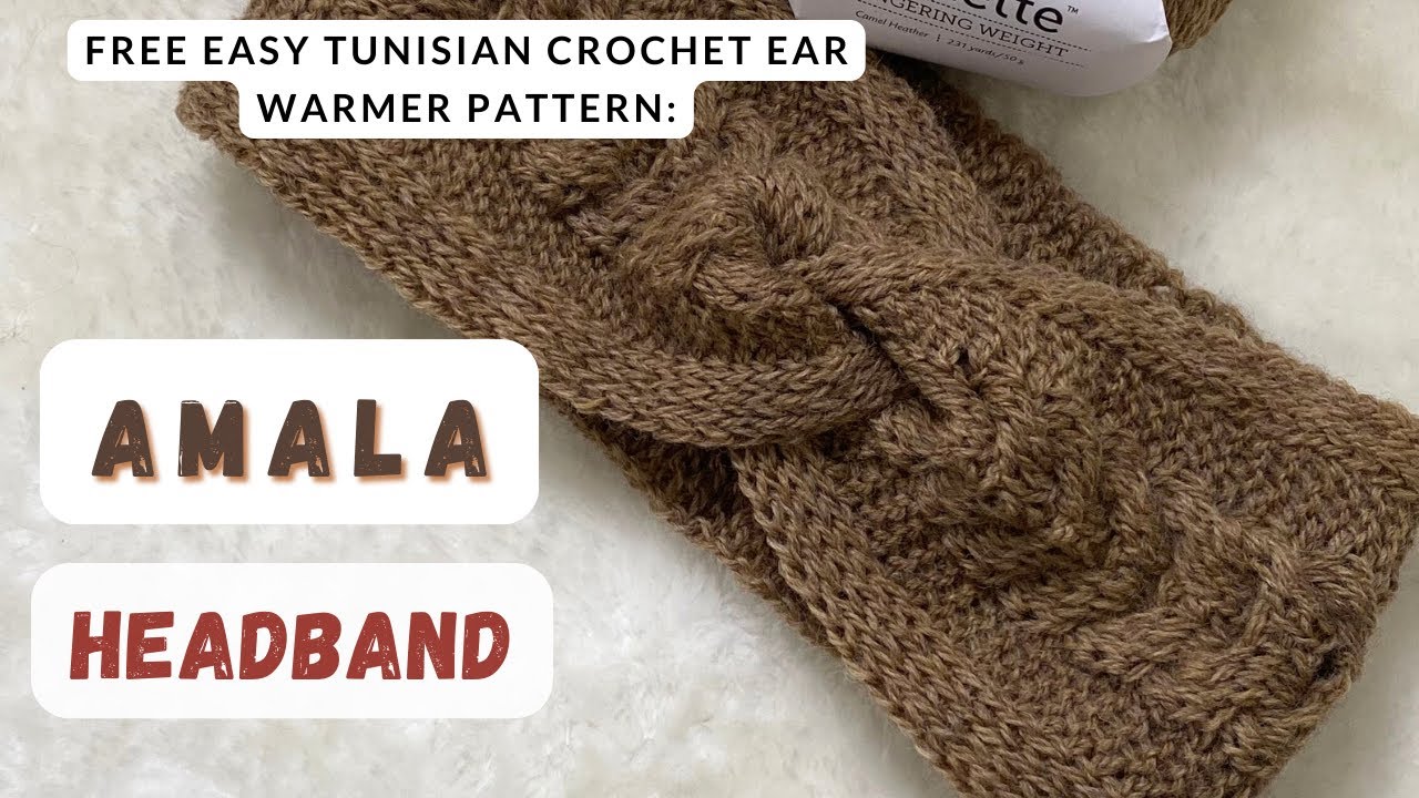 Stunning Tunisian crochet cable headband/ear warmer: Amala Headband