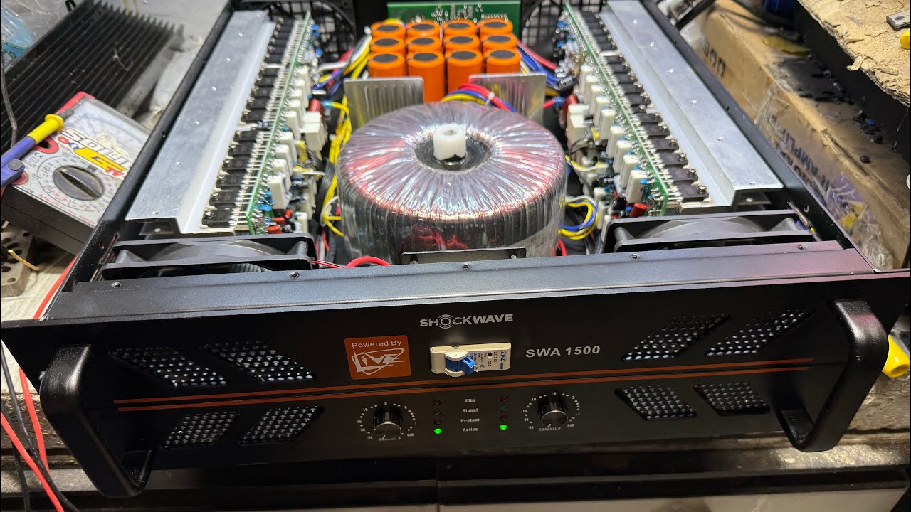 Live shockwave swa1500 power amplifier walang audio isang channel sibak power transistor