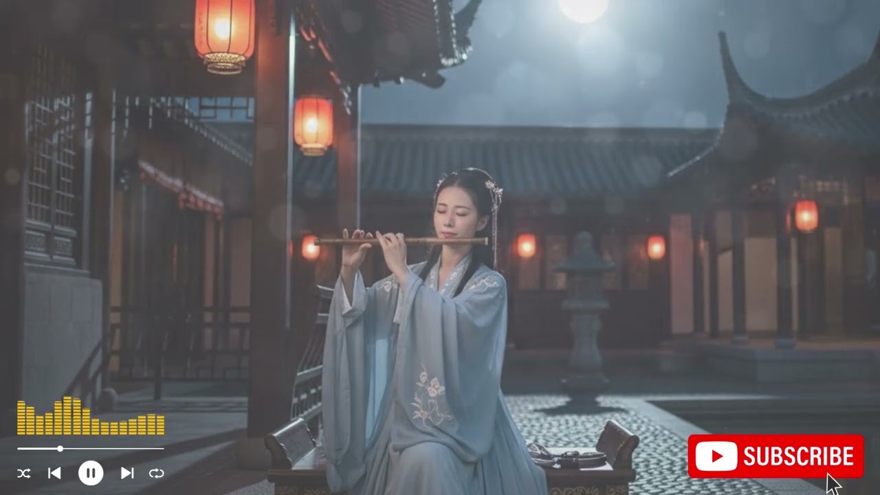 Temple Echoes Calm - Bamboo Flute in Ancient Courtyard