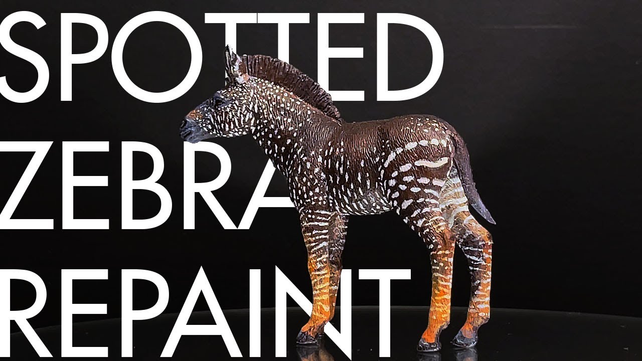 How to Custom Repaint a Rare Spotted Zebra Foal | Animal Figure Repaint