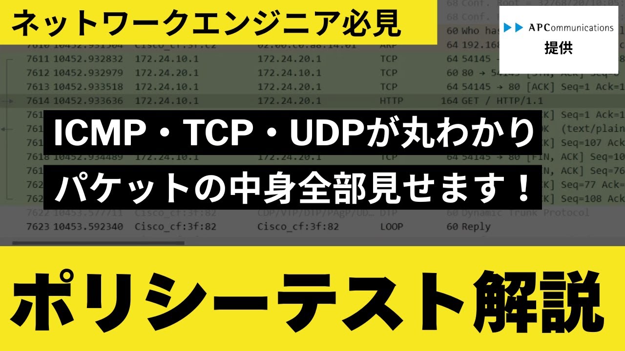 ネットワークエンジニアのポリシーテスト解説！NEEDLEWORKを使ってTCPからUDPまでパケット比較！