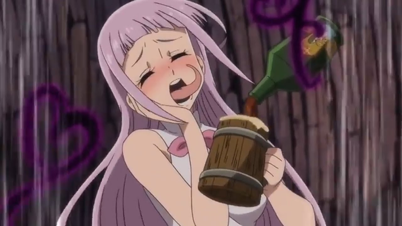 Melascula toma cerveza | Nanatsu no taizai