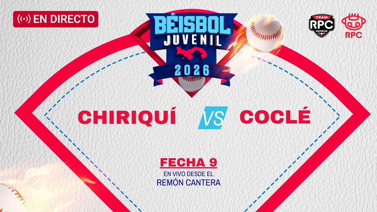 EN VIVO | B&Eacute;ISBOL JUVENIL | Chiriqu&iacute; vs Cocl&eacute;, jornada 9