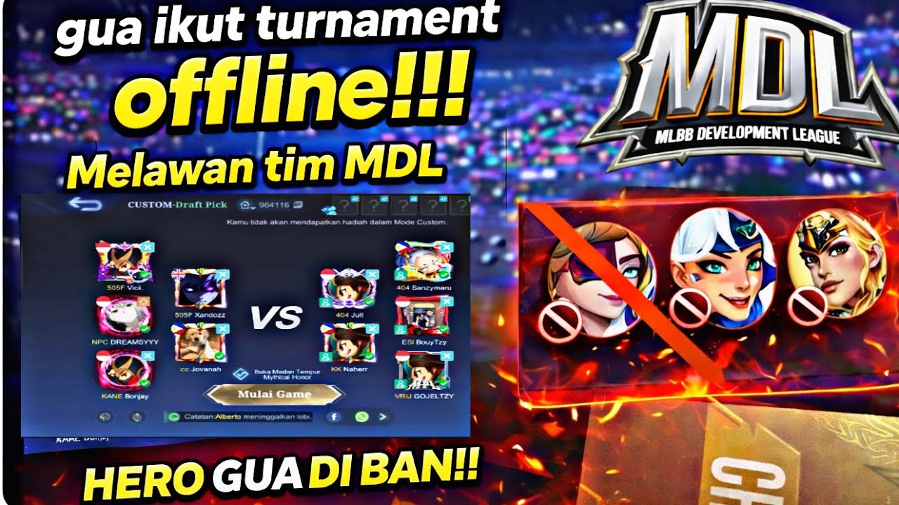 SERUNYA IKUT TURNAMENT OFFLINE DAN MELAWAN TIM MDL!!!