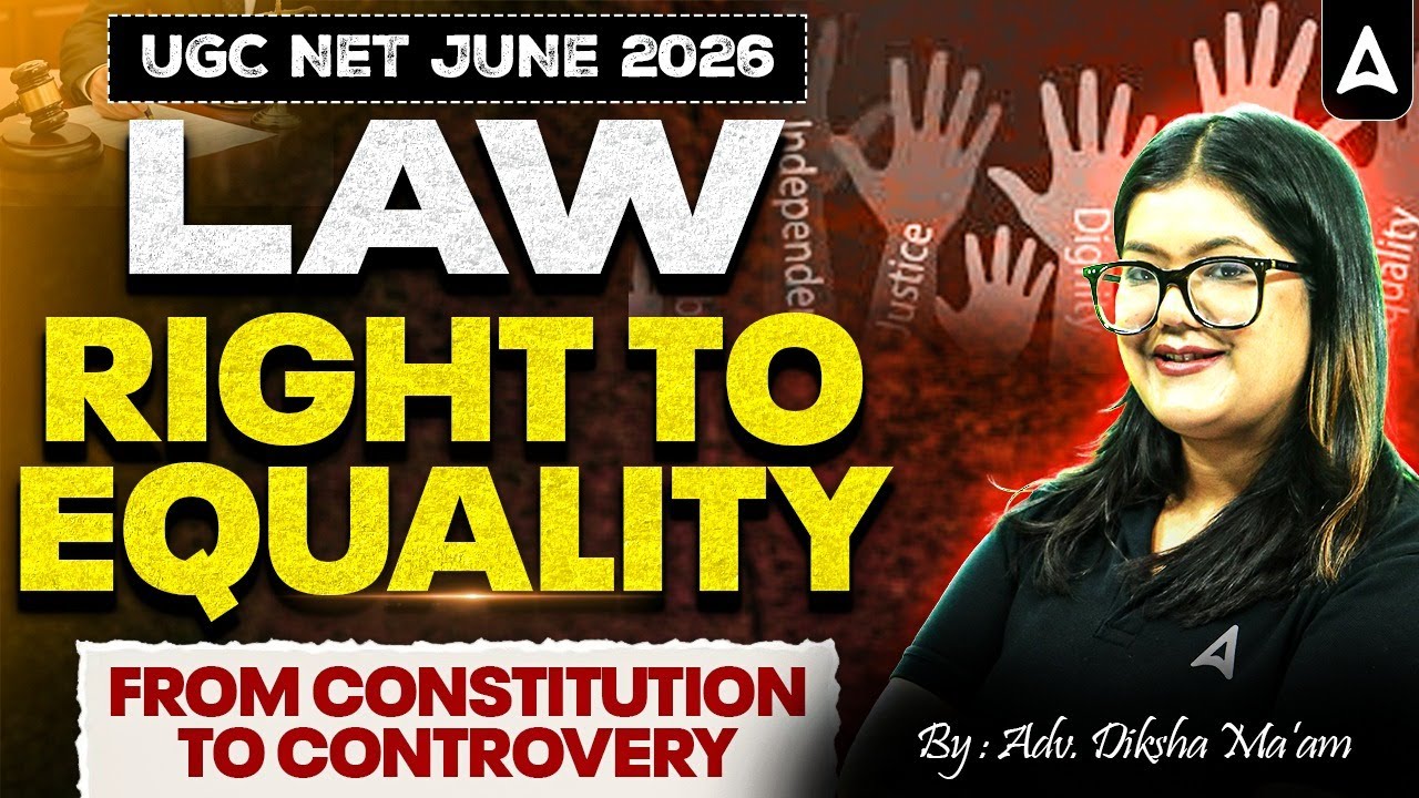 UGC NET Law | UGC NET Law Right To Equality | Right To Equality Article 14-18 By Adv. Diksha Mam